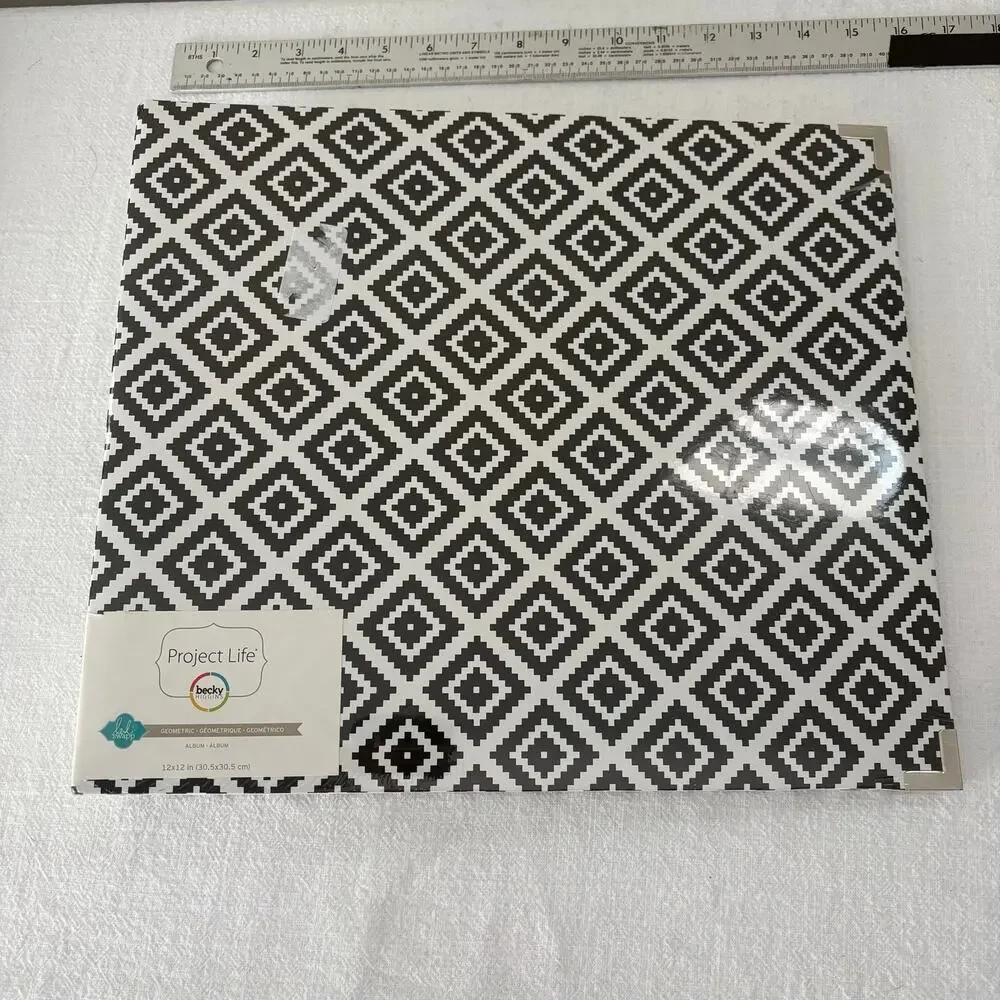 Project Life Heidi Swapp Geometric 12x12 Scrapbook Album D-Ring New Sealed